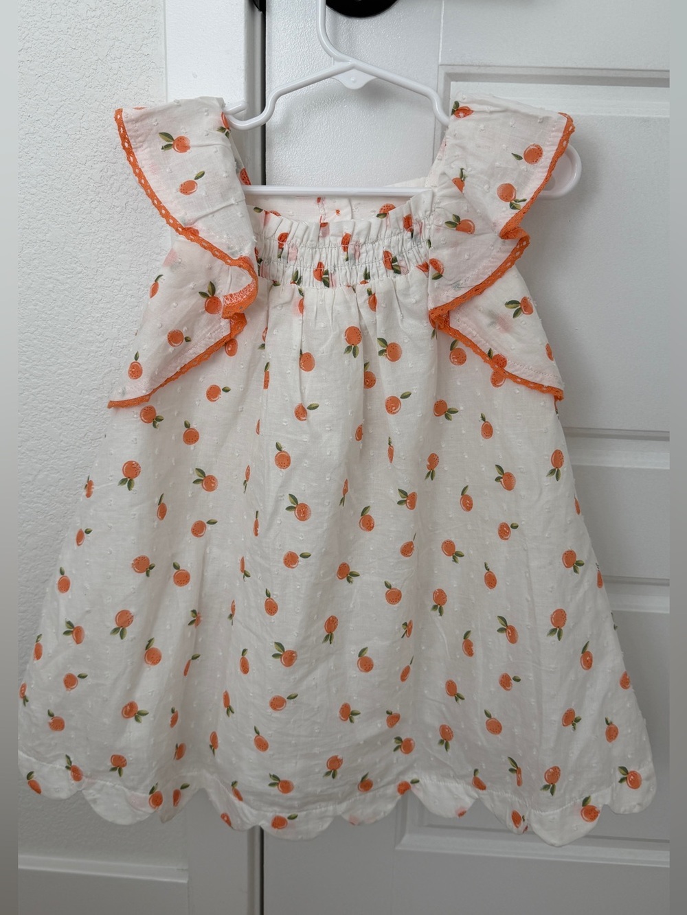 Rachel Zoe Toddler Girl Orange White Dress 3T